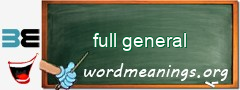 WordMeaning blackboard for full general